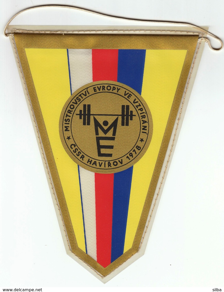 Weightlifting / Czechoslovakia / European Championship Havirov 1978 / Flag, Pennant / Sport - Other & Unclassified