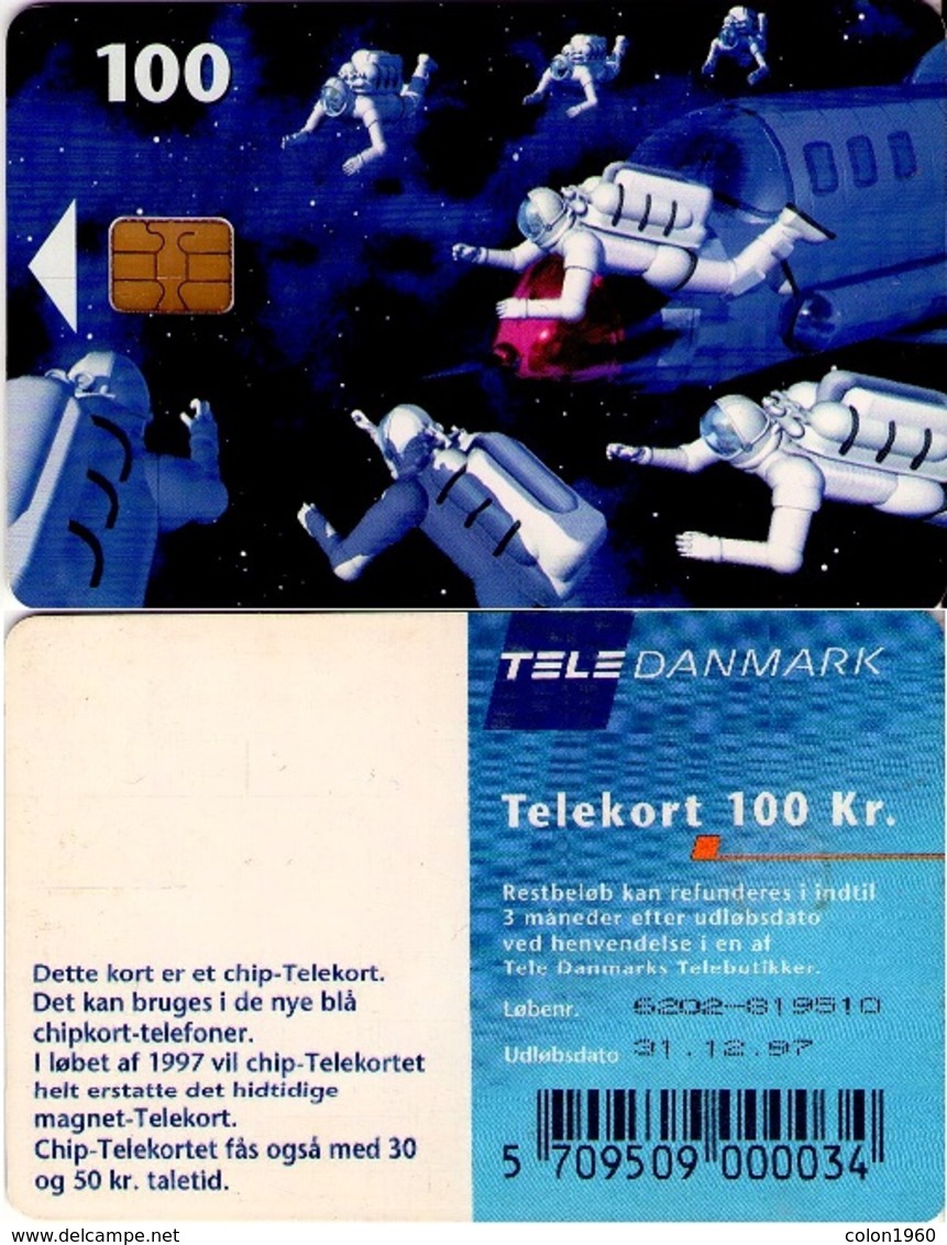 TARJETA TELEFONICA DE DINAMARCA. TDD006C, Space Men, SN 6202 TIRADA 20000 (091) - Dinamarca