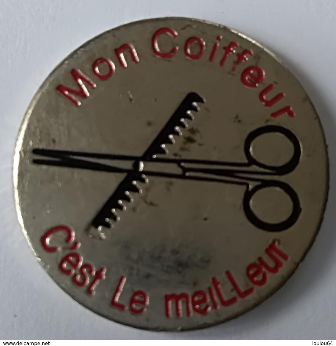 Jeton De Caddie - Mon Coiffeur - C'est Le Meilleur - En Métal - - Trolley Token/Shopping Trolley Chip