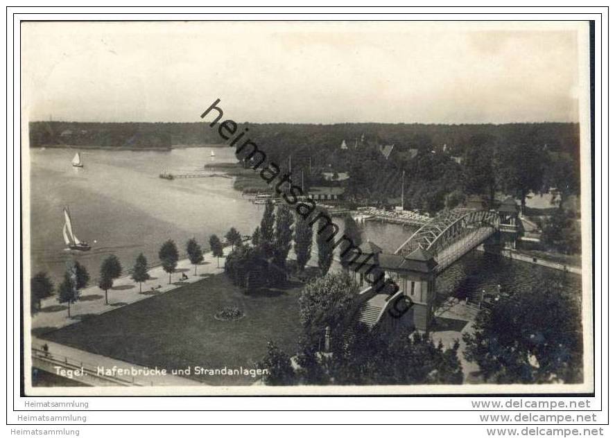 Berlin-Tegel - Hafenbrücke Und Strandanlagen - Foto-AK - Tegel