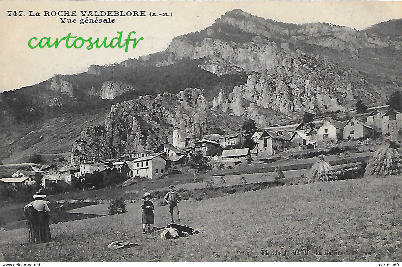 06 LA ROCHE VALDEBLORE VUE GENERALE  SUPERBE - Autres & Non Classés