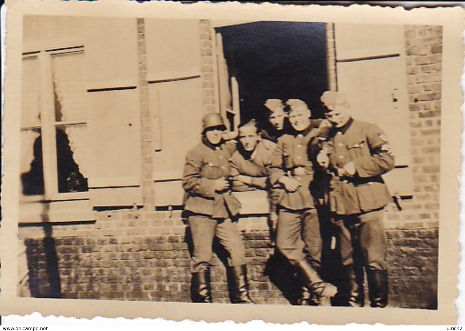 Foto Gruppe Deutsche Soldaten - RAD - 2. WK - 8*5cm (35717) - Krieg, Militär