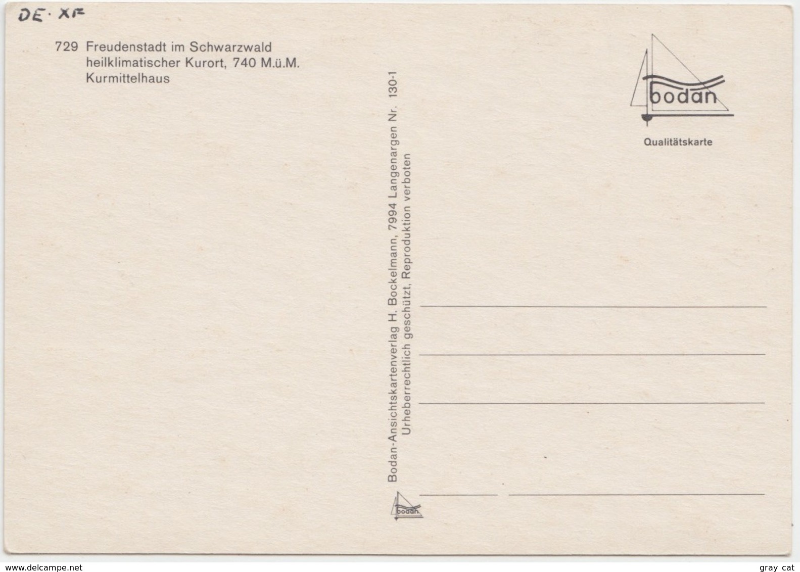 Freudenstadt Im Schwarzwald, Heilklimatischer Kurort, Kurmittelhaus, Unused Postcard [21398] - Freudenstadt
