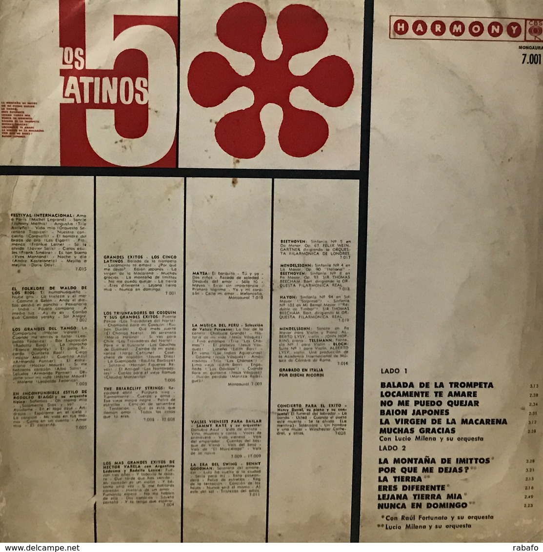 LP Argentino Y Recopilatorio De Los 5 Latinos Año 1967 - Other & Unclassified