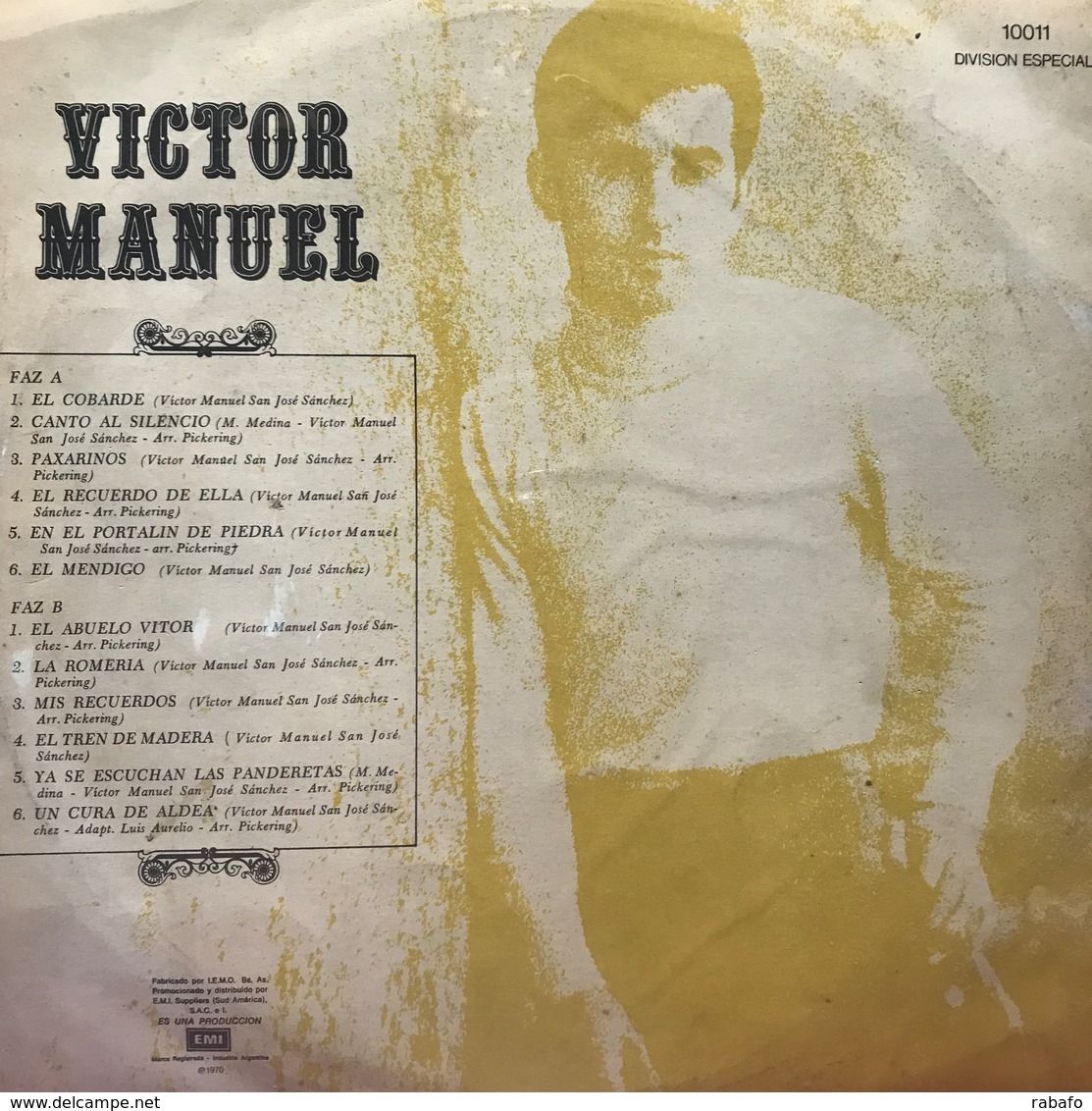 LP Argentino De Víctor Manuel Año 1970 - Otros - Canción Española