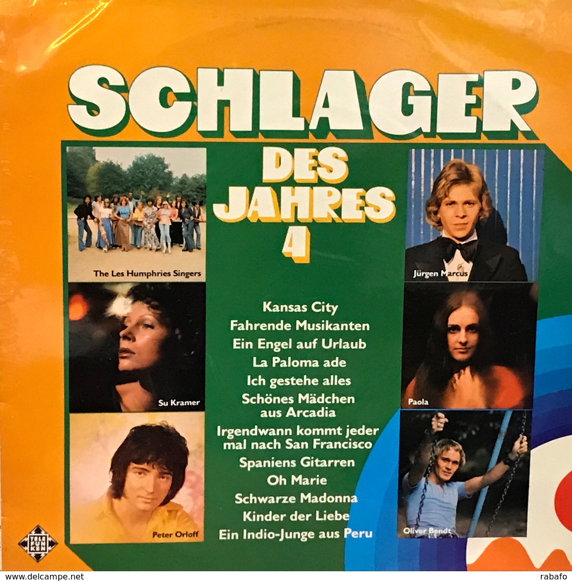 LP Alemán De Artistas Varios Schlager Des Jahres 4 Año 1974 - Autres - Musique Allemande