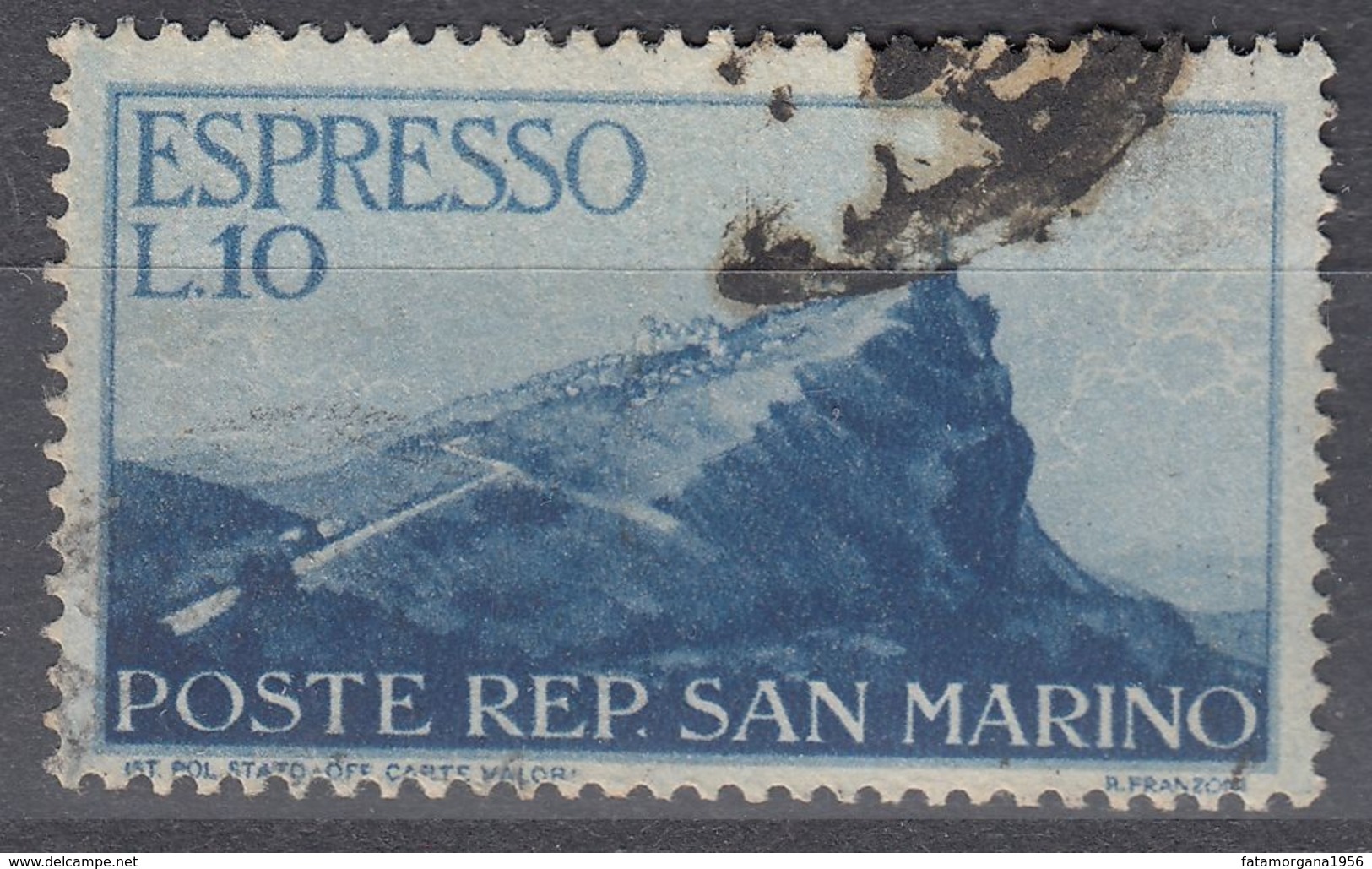 REPUBBLICA DI SAN MARINO - 1946 - Yvert Espresso 14 Usato, Come Da Immagine. - Francobolli Per Espresso
