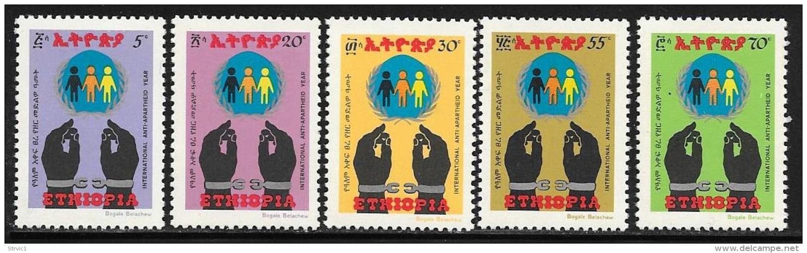 Ethiopia, Scott #906-10 MNH Set Anti-Apartheid Year, 1978 - Ethiopia