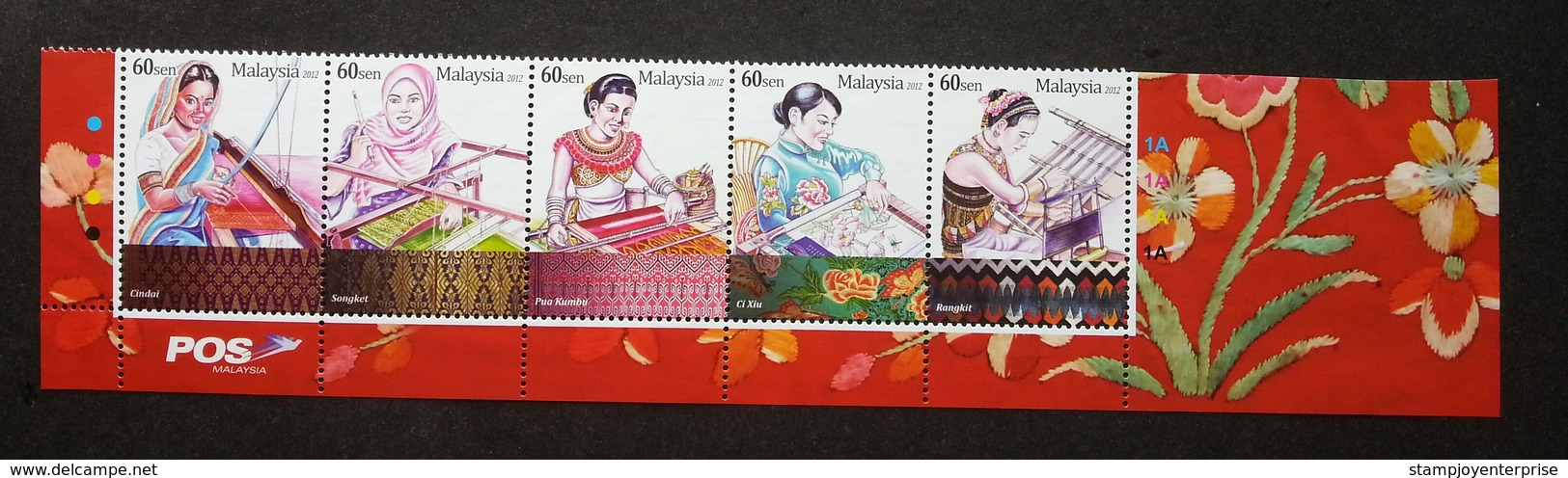 Malaysia Legacy Of The Loom 2012 Art Craft Women Cloth Costume (stamp With Logo) MNH - Malaysia (1964-...)