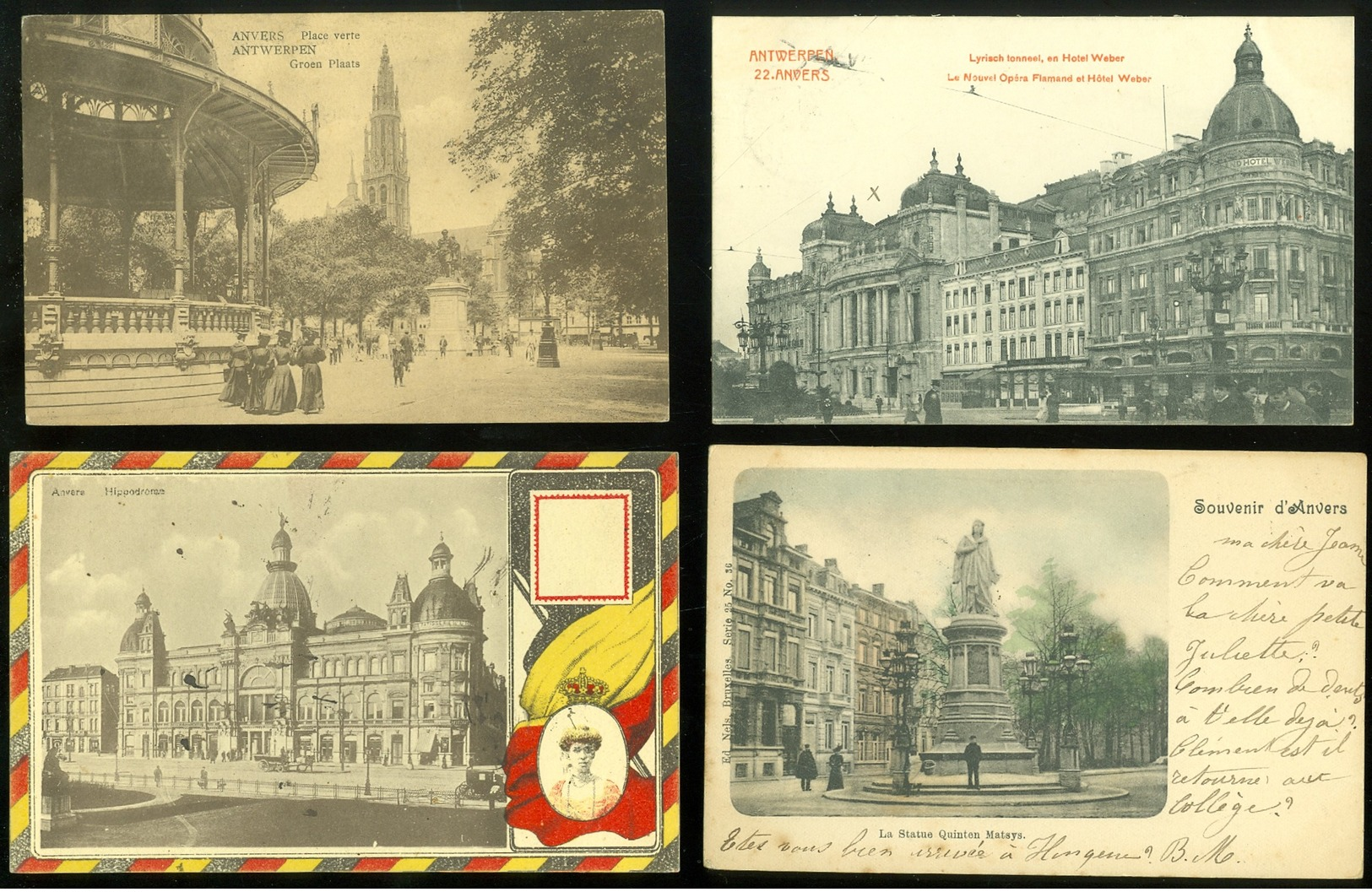 Beau lot de 60 cartes postales de Belgique  Anvers      Mooi lot van 60 postkaarten van België  Antwerpen - 60 scans