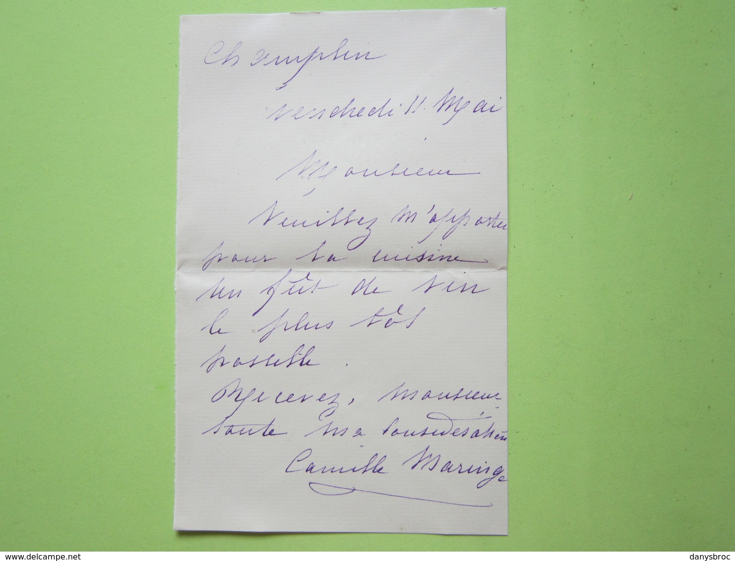 ENVELOPPE + LETTRE écrite à CHAMPLIN (58) 11/05/1900 Obitétrée CHAMPLEMY, NEVERS-GARE & PREMERY / Timbre Sage 15c Bleu