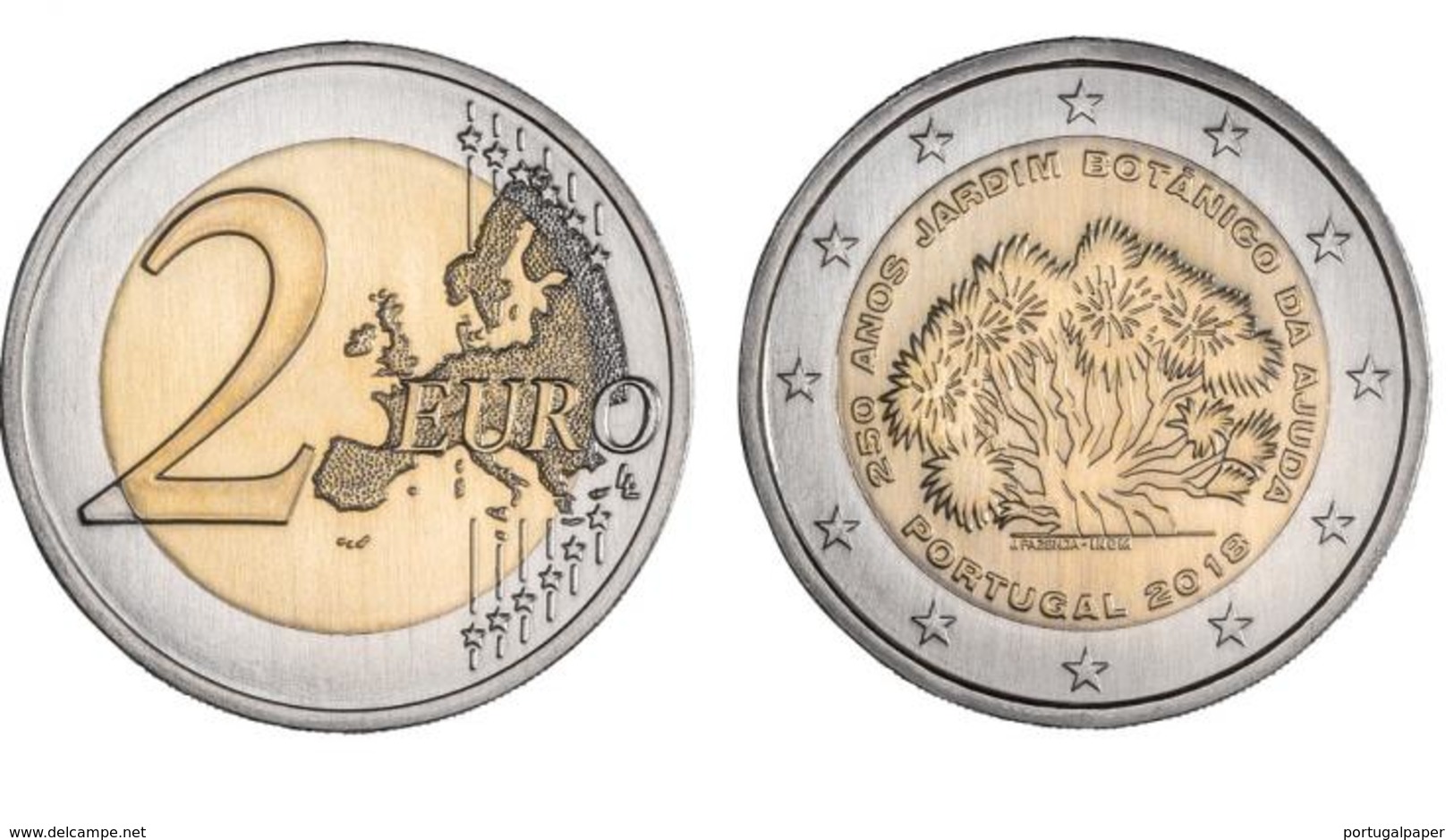 Portugal   2euro Cc - 250 Años Do Jardim Botánico Da Ajuda [ Lisboa  - 2018  UNC - Portugal