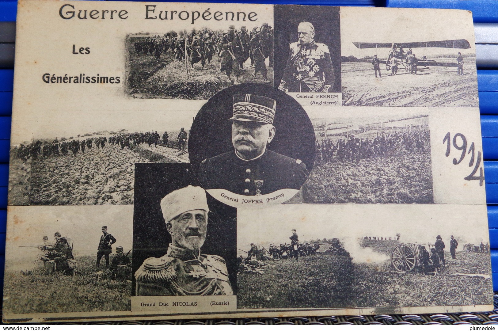 Cpa  WW1 LES GENERALISSIMES 1914 JOFFRE FRENCH GRAND DUC NICOLAS DE RUSSIE REGIMENT SOLDATS  POILUS     WWI - Guerre 1914-18