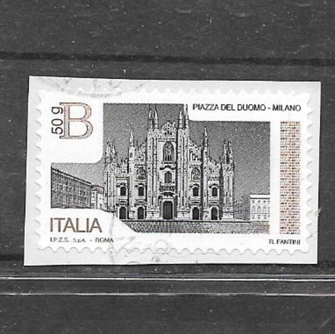 Italia 2016  Piazze D’Italia (Piazza Del Duomo, Milano)  Valore Usato B 50 G (2,55 €)  Sassone 3700 - 2011-20: Usati