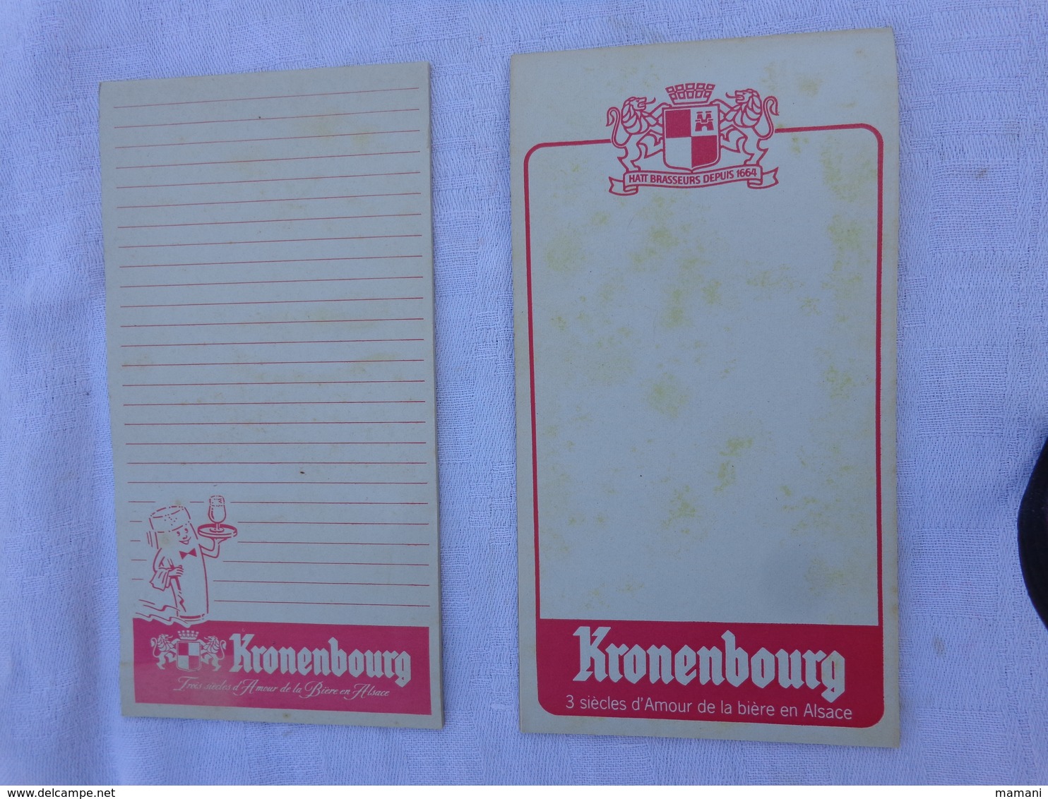 Lot De 2 Carnets De Bloc -peut Etre Incomplet- Kronenbourg  (differents)lot 7 - Alcolici