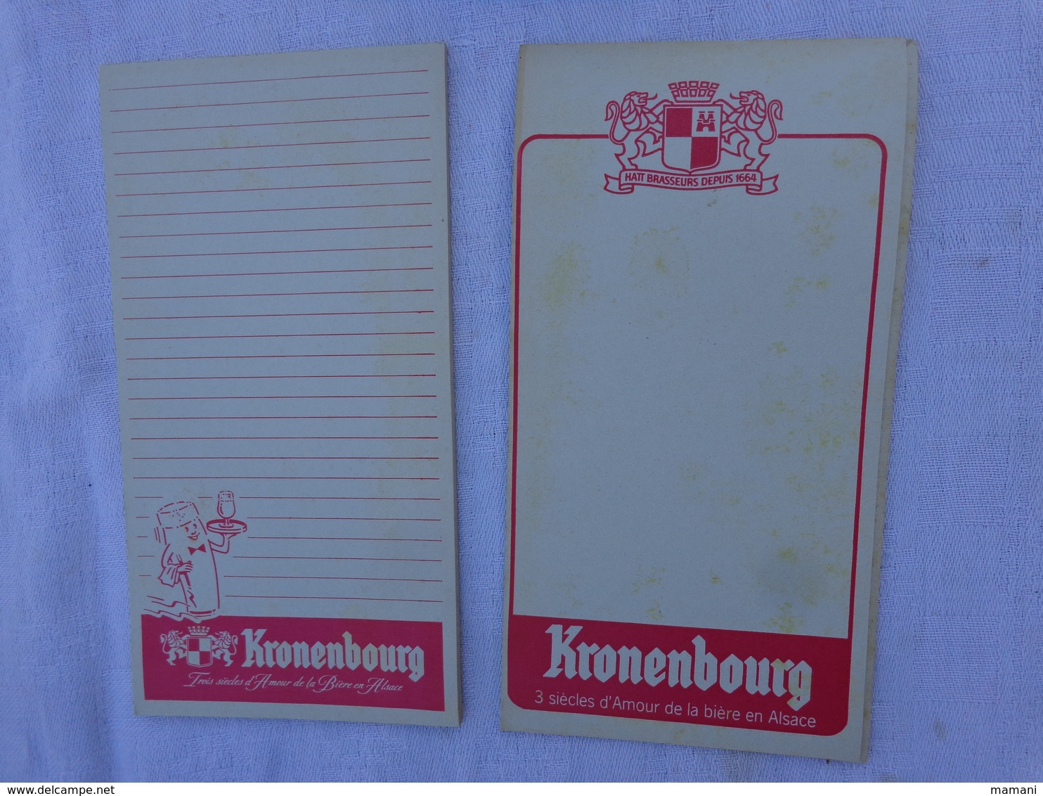 Lot De 2 Carnets De Bloc -peut Etre Incomplet- Kronenbourg  (differents)lot 10 - Alkohol