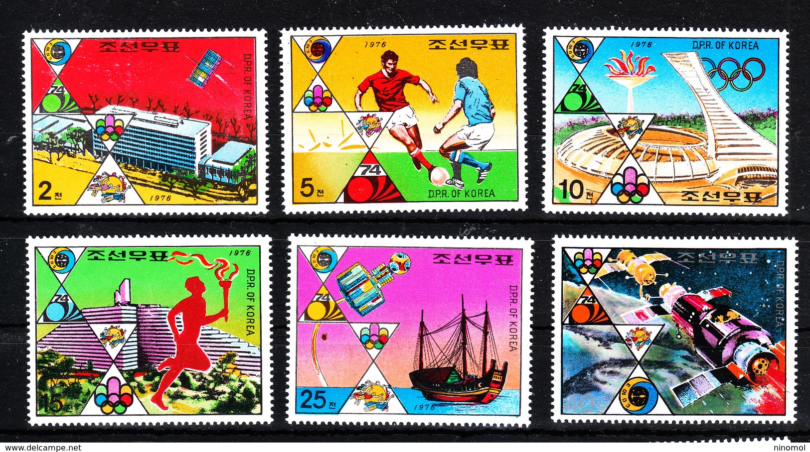 Korea Nord   - 1976." Avvenimenti " . Olimpiadi E Mondiali Calcio. "Events". Olympic Games And Football World Cup. MNH - Summer 1976: Montreal