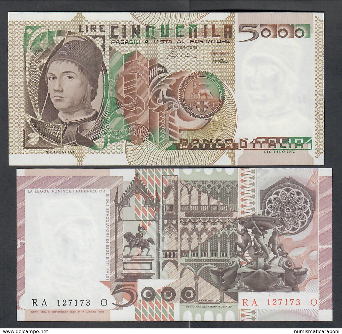 5000 LIRE Antonello Da Messina 1982 Fds LOTTO 2033 - 5000 Lire