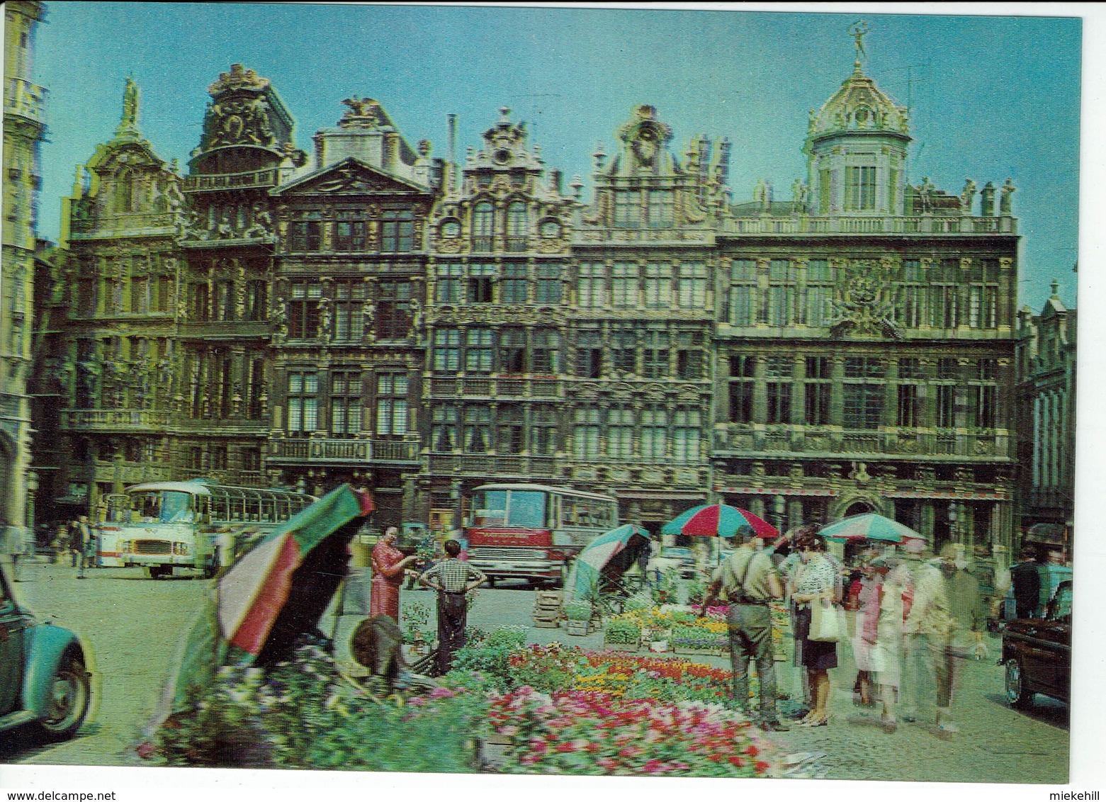 BRUXELLES-GRAND PLACE CARTE EN RELIEF 3 D -AUTOBUS-FLEURISTE - Places, Squares