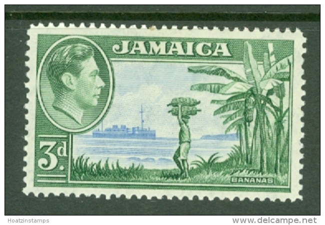 Jamaica: 1938/52   KGVI    SG126    3d   Ultramarine &amp; Green  MH - Jamaica (...-1961)