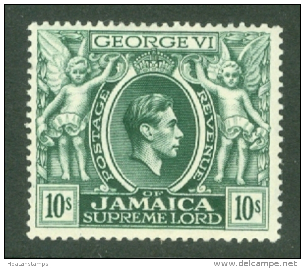 Jamaica: 1938/52   KGVI    SG133    10/-  [Perf: 14]   MH - Jamaica (...-1961)