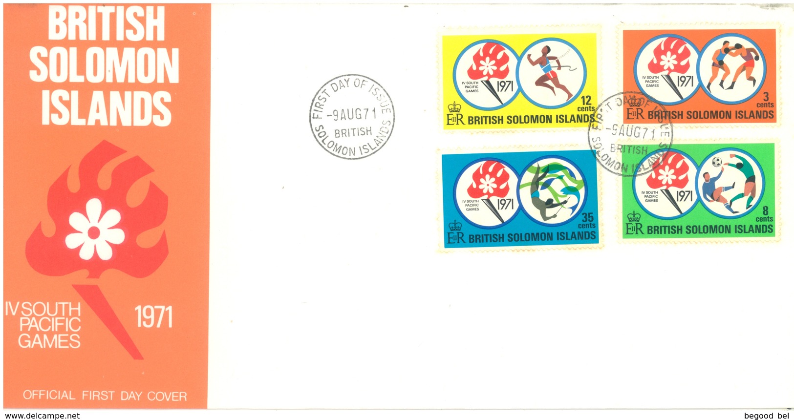 SOLOMON ISLANDS - FDC - 9.8.1971 - SOUTH PACIFIC GAMES - Yv 203-206 - Lot 17547 - Salomoninseln (Salomonen 1978-...)