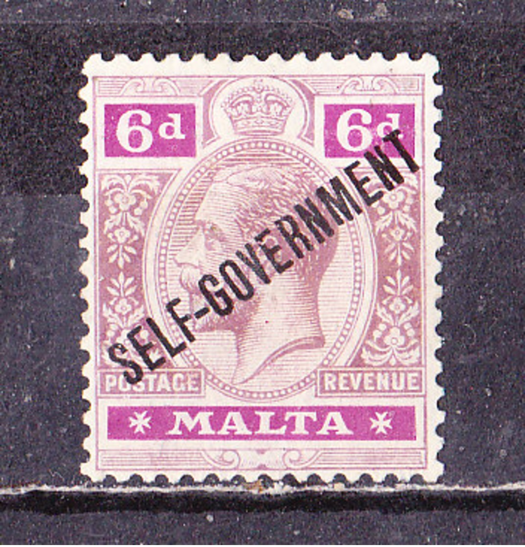 Malta 1922 Giorgio V- 6 ViolettoN° 75 Nuovo MNH ** - Malta (...-1964)