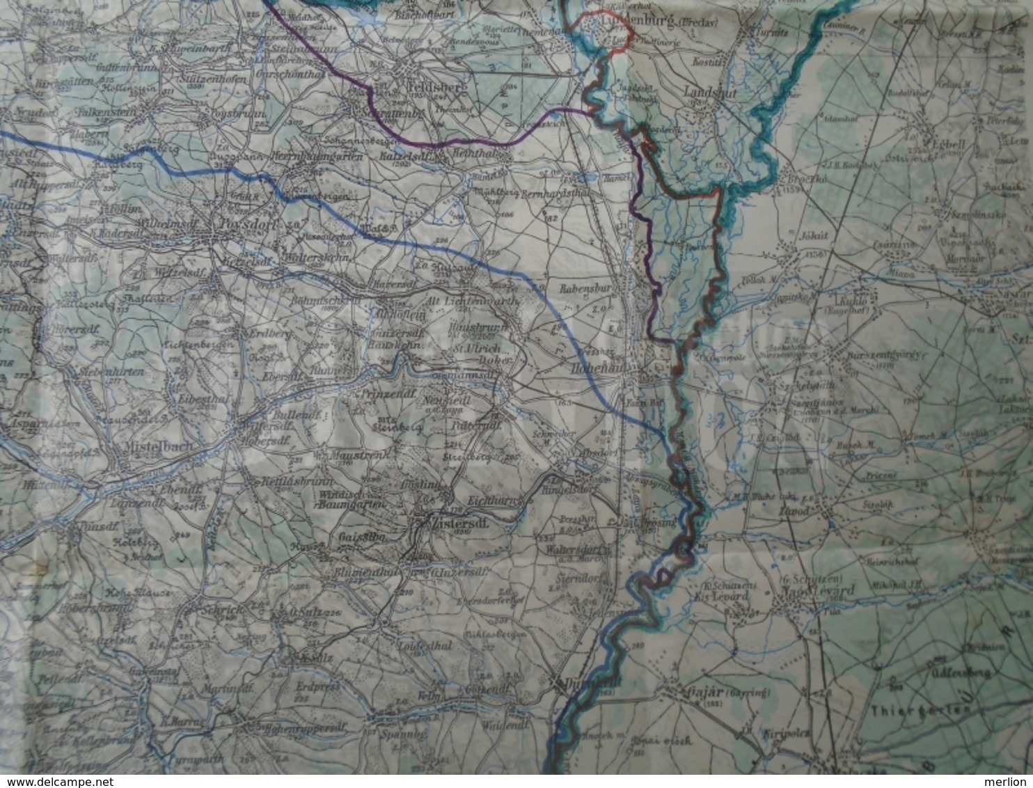 DC33.7 Die Grenze An Der March Und Die Gegen Von FELDSBERG Und Hohenau Pressburg Landshut Wien Ca 1919-20 - Topographical Maps