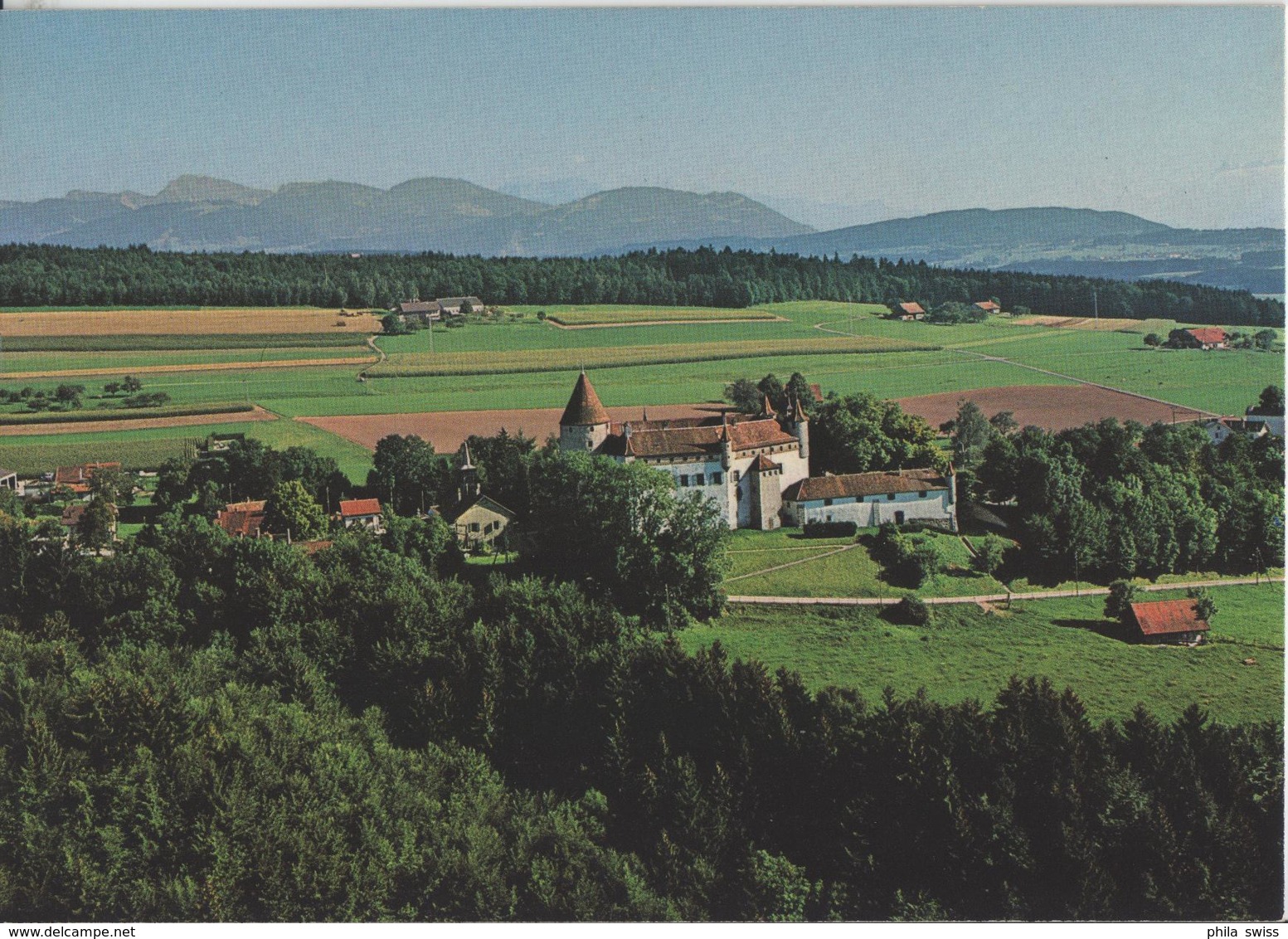 Chateau D'Oron Et Les Prealpes - Vue Aerienne - Photo: A. Deriaz - Oron