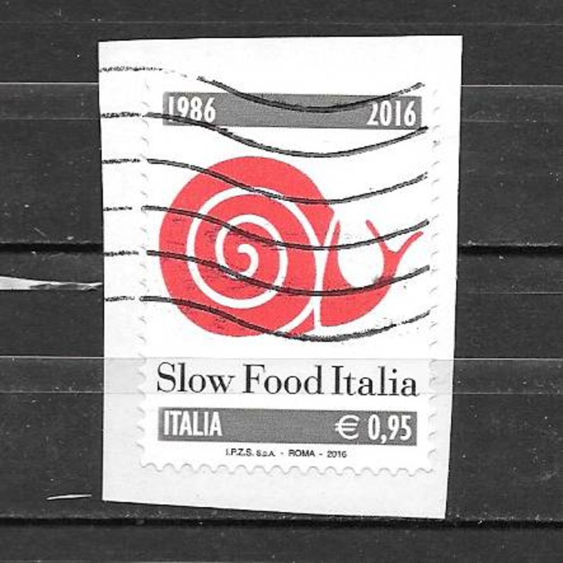 Italia 2016  30° Anniversario Della Fondazione Di Slow Food Italia  Valore Usato (0,95 Euro)  Sassone 3707 - 2011-20: Usati