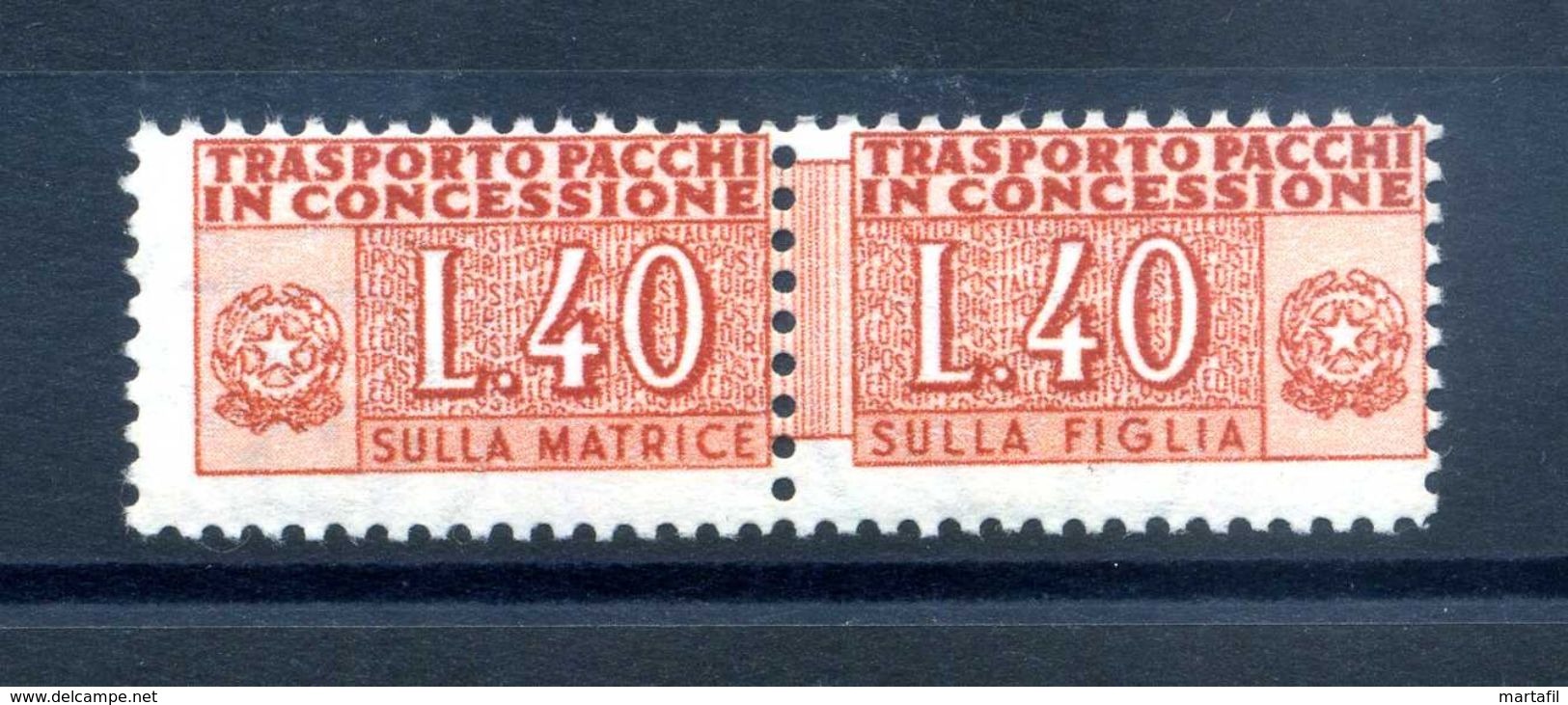 1953 REP. IT. PACCHI CONCESSIONE N.1 MNH ** RUOTA ALATA - Consigned Parcels