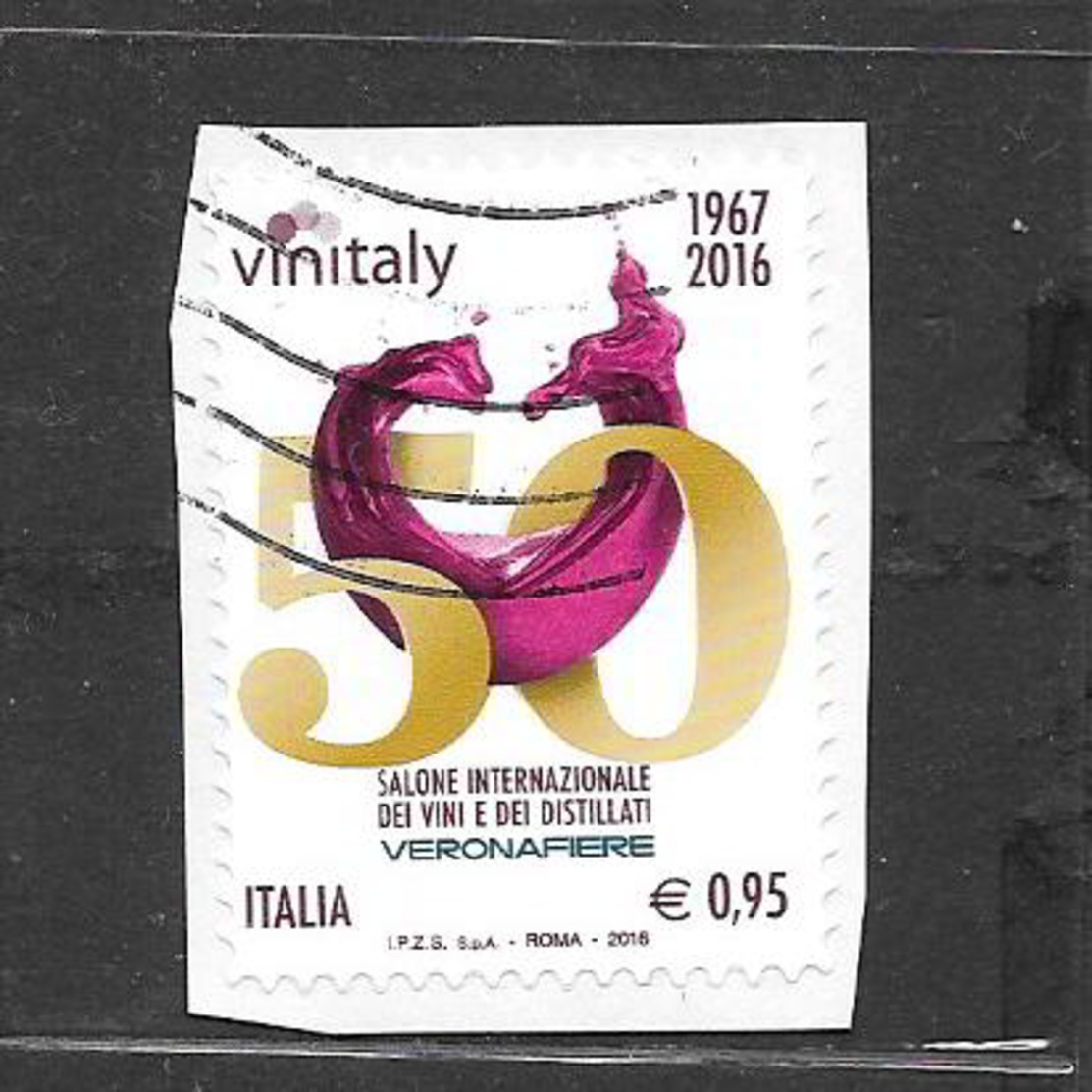 Italia 2016  Vinitaly 2016 (Veronafiere)  Valore Usato (0,95 Euro)  Sassone 3681 - 2011-20: Usati