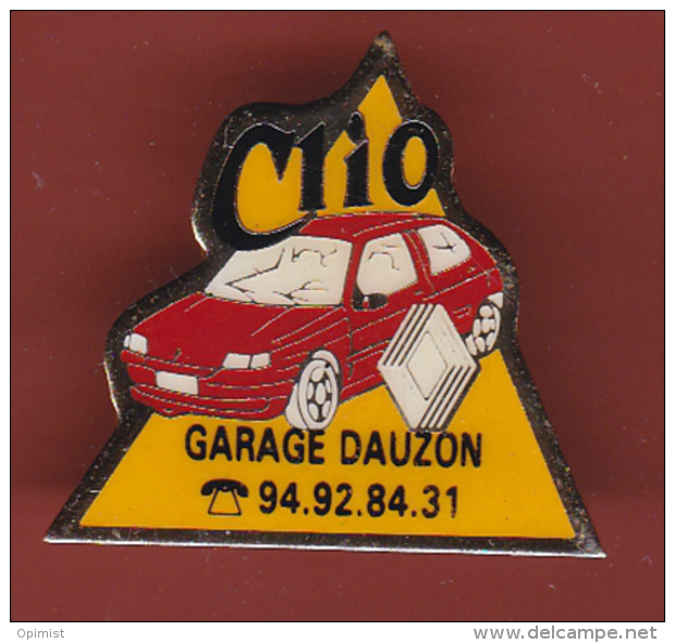53204- Pin's-Automobile.renault Clio Garage Dauzon .Toulon. - Renault