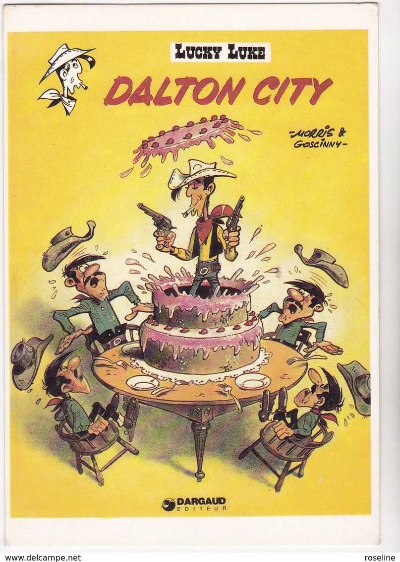 MORRIS  Ed Arno N°842/3  -  Bande Dessinee Lucky Luke Dalton City -  Gateau Anniversaire -   CPM  10,5x15 BE Neuve - Autres & Non Classés