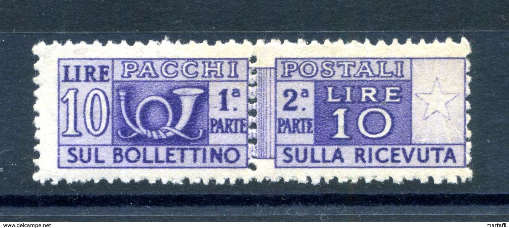 1946-51 REP. IT. 10lire PACCHI POSTALI N.73 MNH ** - Postal Parcels