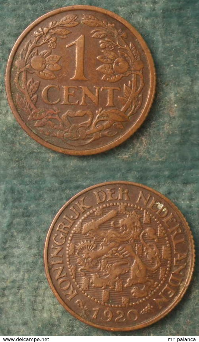 M_p> Olanda O Paesi Bassi 1 Centesimo 1920 - 1 Centavos