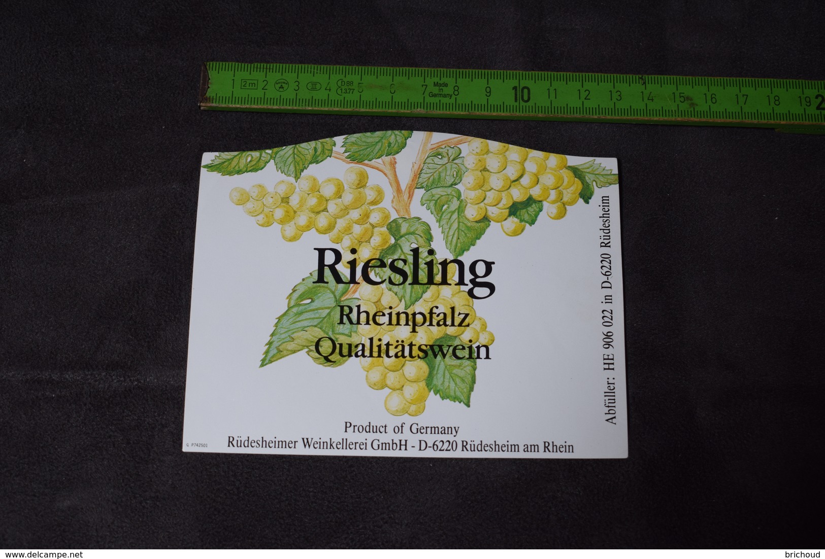 Allemagne Germany Deutschland Riesling Rheinpfalz Qualitätswein Rüdesheim - Riesling