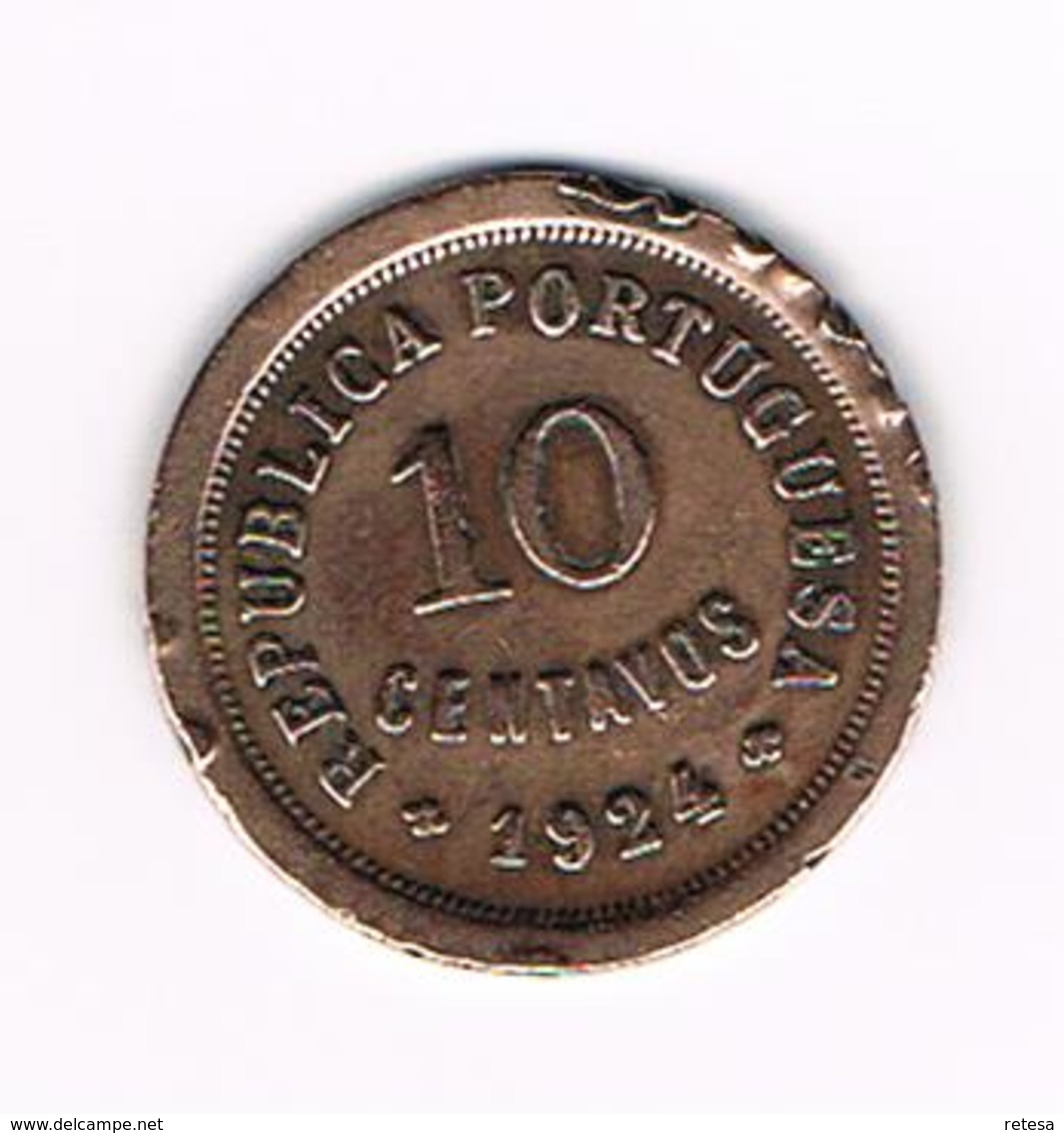 -&  PORTUGAL  10  CENTAVOS  1924 - Portugal