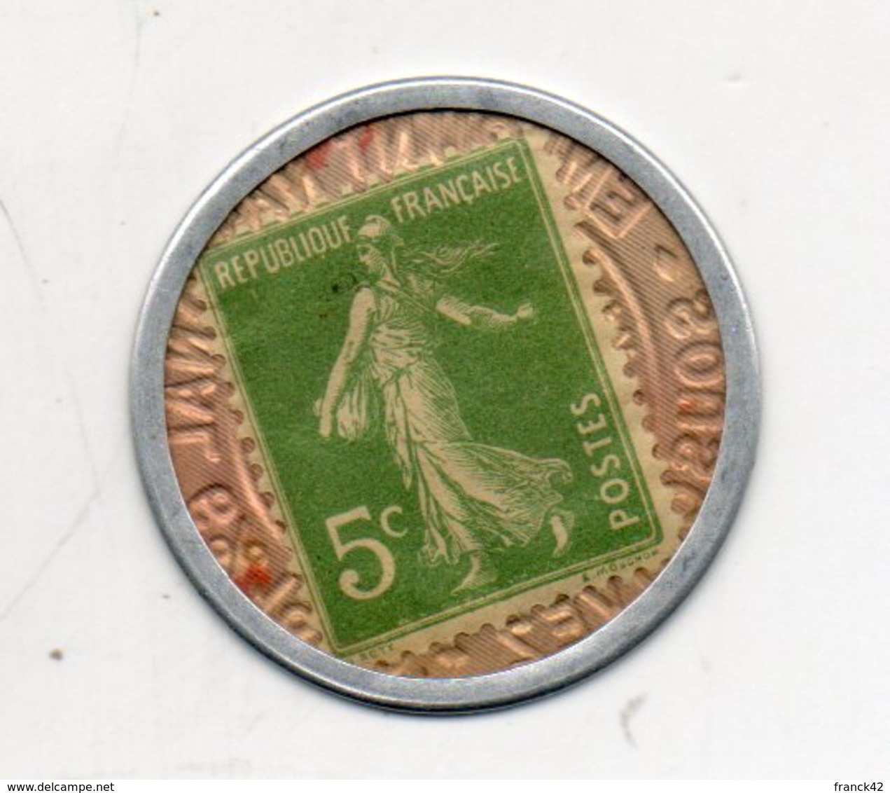 Timbre Monnaie. Crédit Lyonnais. Emprunt National 6% 1920 - Noodgeld