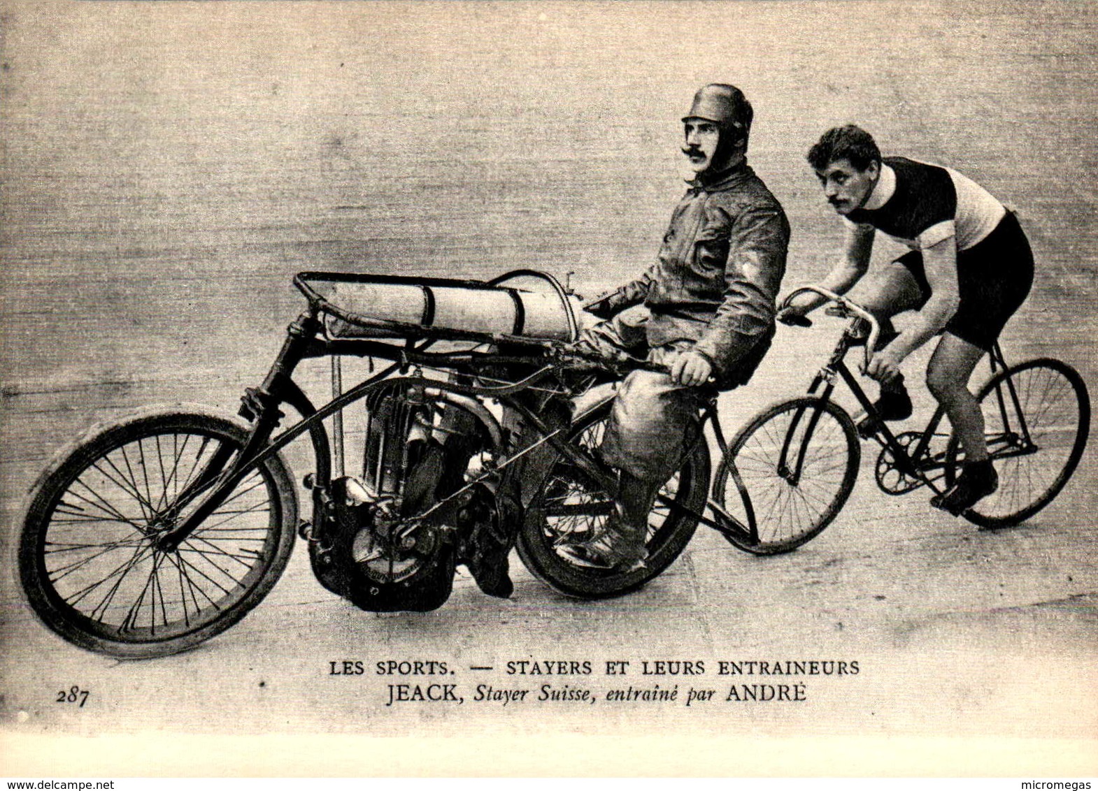 Reproduction - Stayeurs Et Leurs Entraineurs - JEACK, Stayeur Suisse, Entrainé Par ANDRE - Cycling