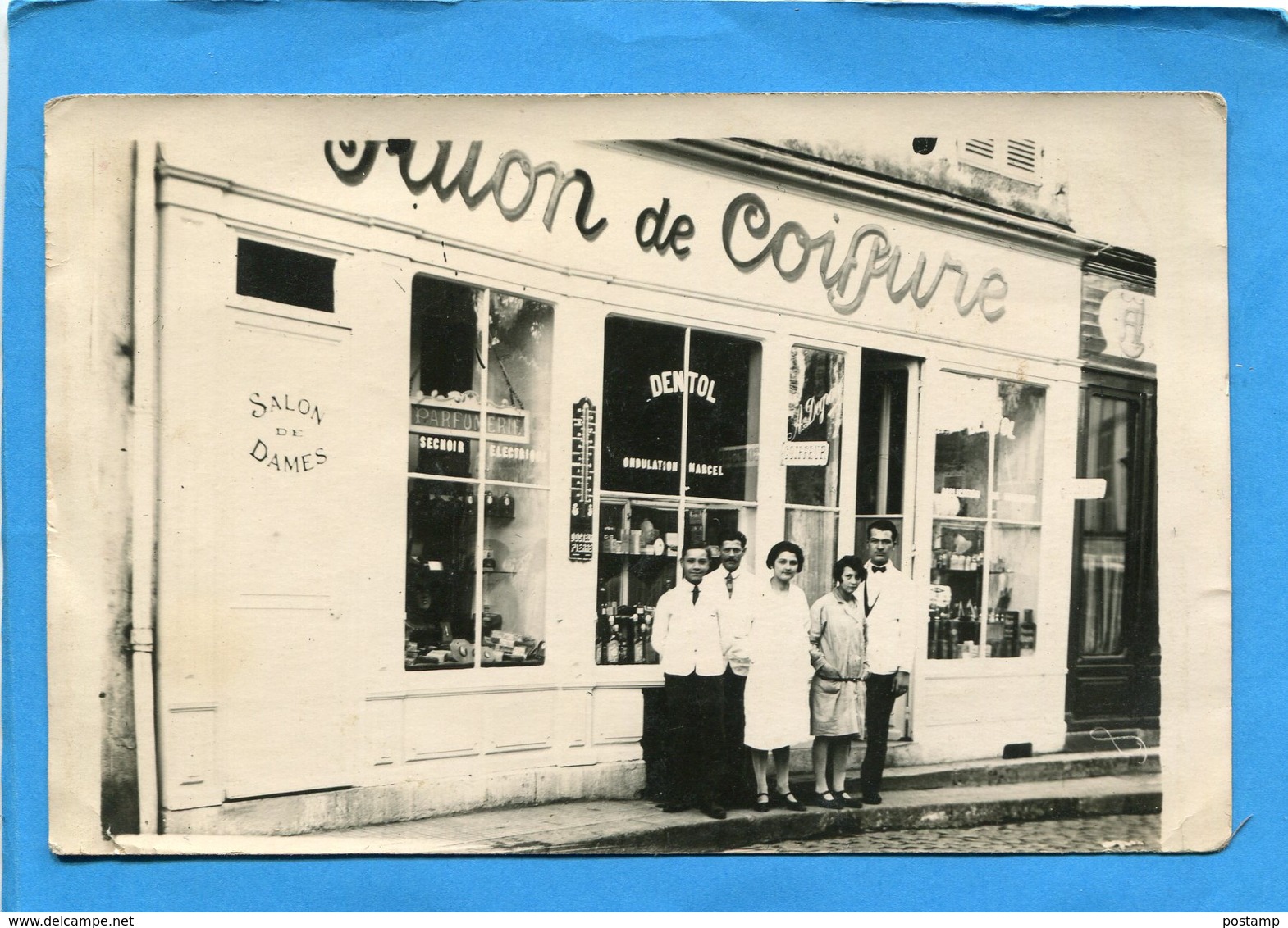 SAULIEU Ou  Environs-carte Photo  -salon De Coiffure Le Personnel Devant -années 50 - Saulieu