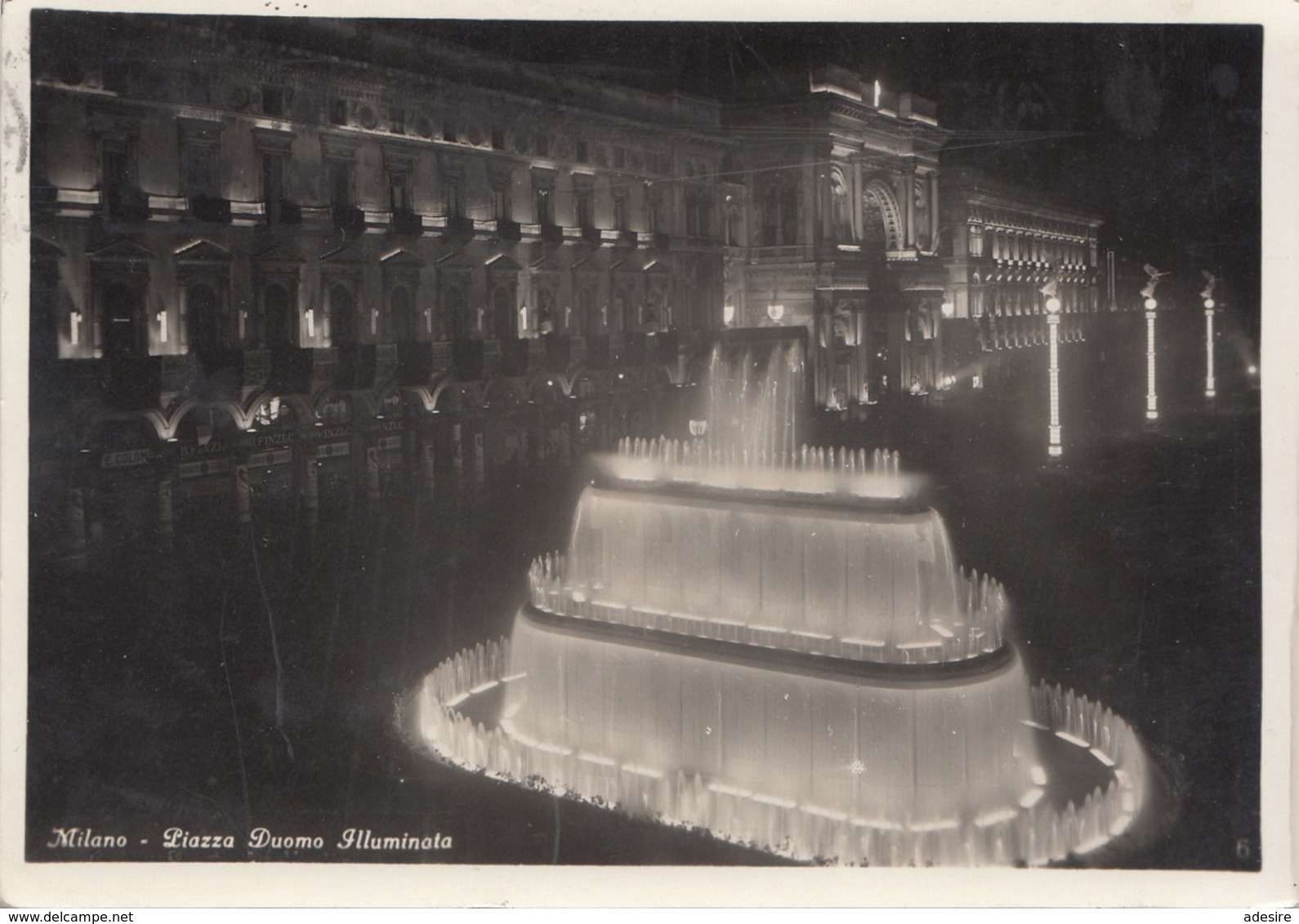 MILANO - Piazza Duomo Illuminata, Gel.1934, Seltene Militaria Frankierung, Gute Erhaltung - Militärpost (MP)