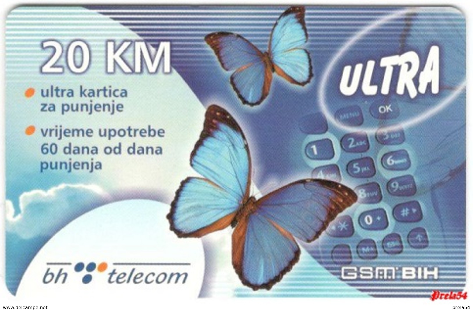 Bosnia Sarajevo - ULTRA PREPAID CARD (recharge) 20 KM - Bosnia