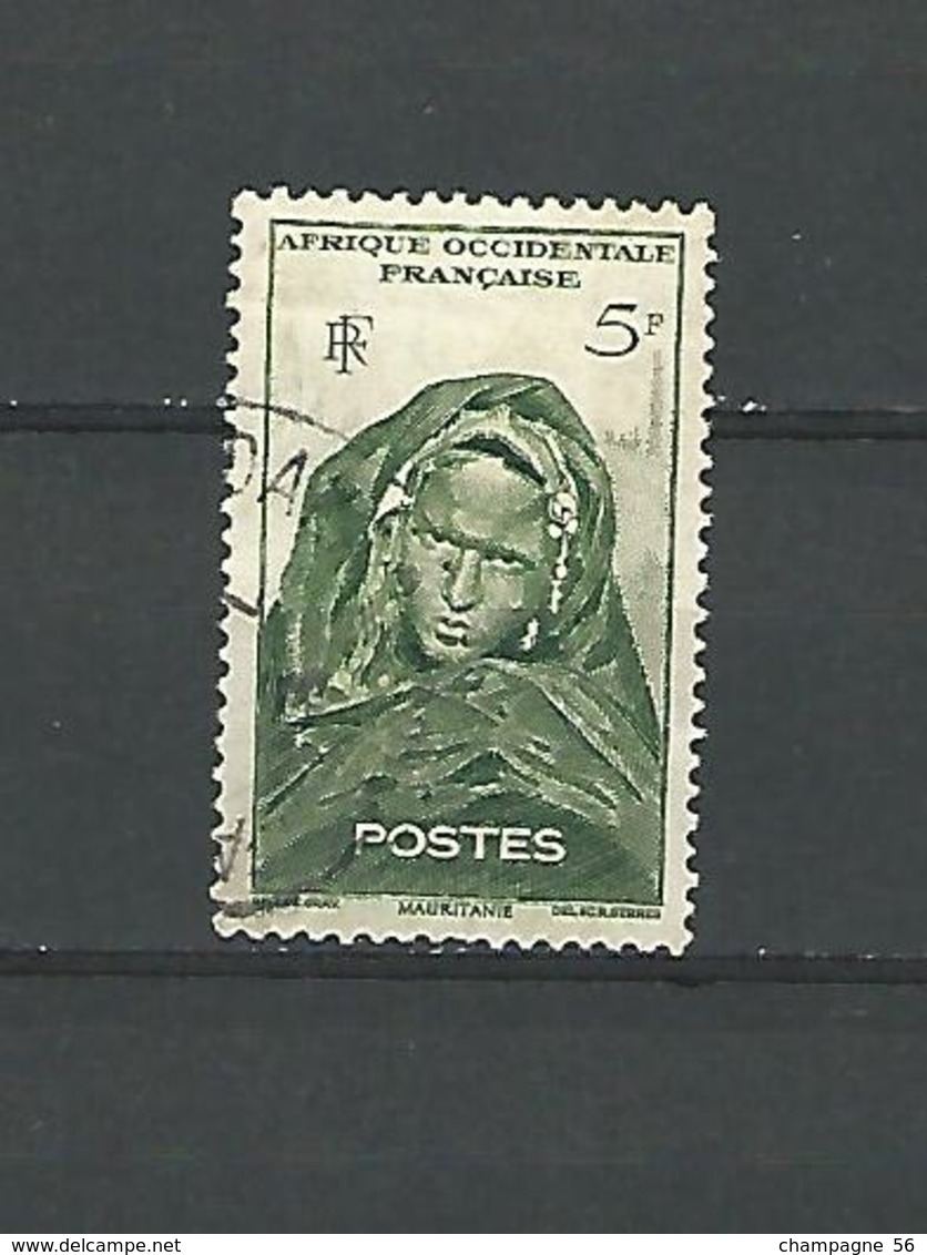 VARIÉTÉS 1947 N° 37  FEMME 5 F MAURITANIE OBLITÉRÉ - Oblitérés