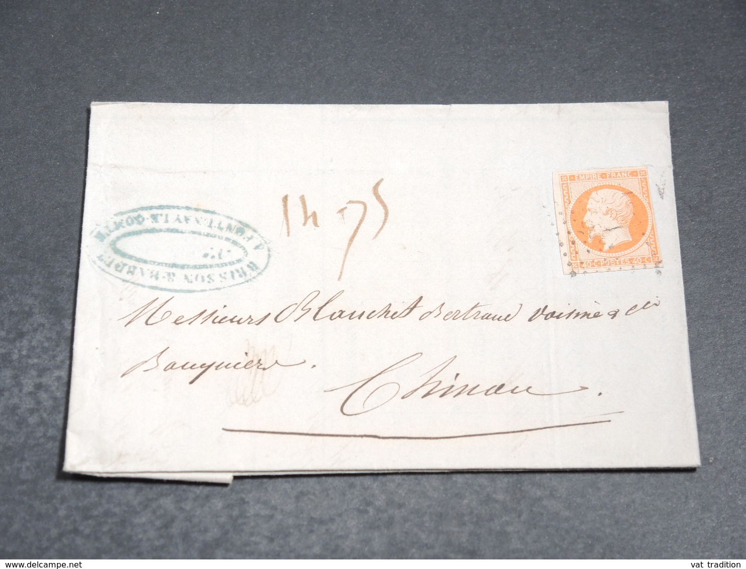 FRANCE - Lettre De Fontenay Le Comte Pour Chinon En 1857 , Affranchissement Napoléon - L 20227 - 1849-1876: Klassik