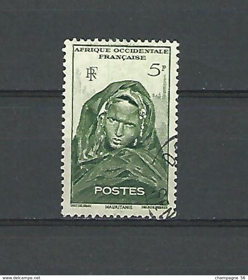 VARIÉTÉS 1947 N° 37  FEMME 5 F MAURITANIE OBLITÉRÉ - Oblitérés