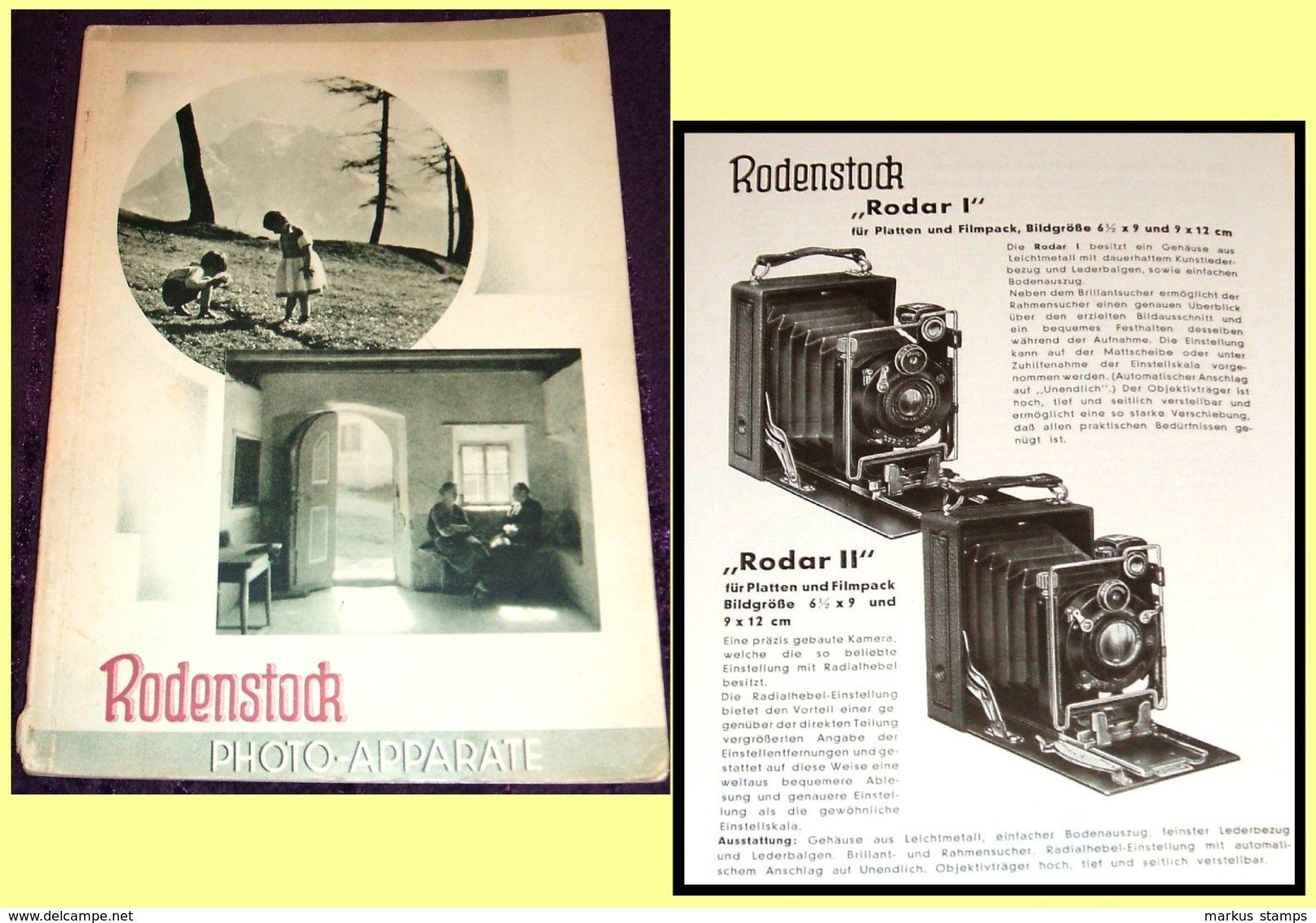 1935 Rodenstock Kameras Und Objectives, Camera & Lens Vintage Advertising Brochure - Publicités
