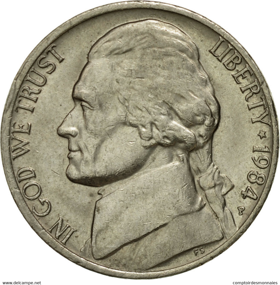 Monnaie, États-Unis, Jefferson Nickel, 5 Cents, 1984, U.S. Mint, Philadelphie - 1938-…: Jefferson
