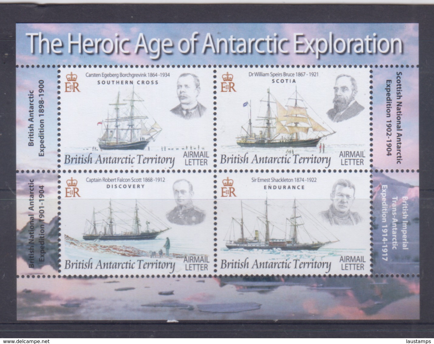 British Antarctic Territory 2008 Explorers & Ships S/S MNH - Nuovi
