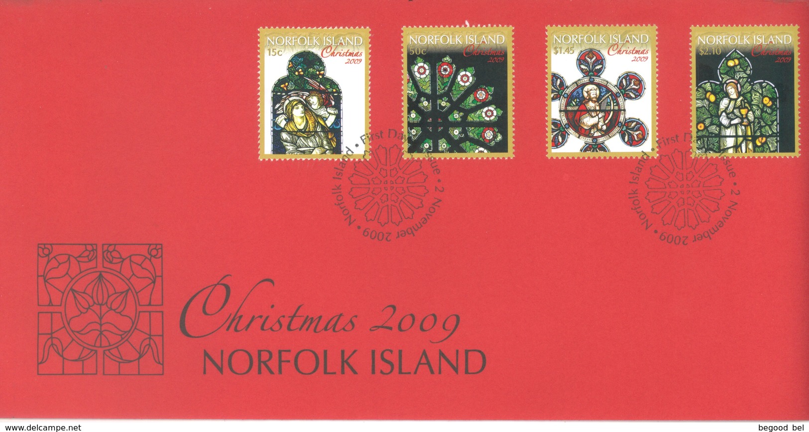 NORFOLK ISLAND - FDC - 2.11.2009 -  CHRISTMAS - Yv 1005-1008 - Lot 17583 - Ile Norfolk